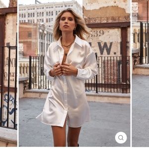 Unstoppable ivory satin dress 12th tribe NWT